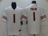 Men's Chicago Bears #1 Justin Fields White 2021 NFL Draft Vapor Untouchable Limited Jersey