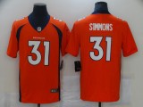 Men's Denver Broncos #31 Simmons Orange Vapor Untouchable Limited Jersey