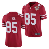 Men's San Francisco 49ers #85 George Kittle Red 2021 75th Anniversary Vapor Untouchable Limited Jersey