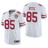 Men's San Francisco 49ers #85 George Kittle White 2021 75th Anniversary Vapor Untouchable Limited Jersey