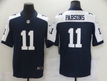 Men's Dallas Cowboys #11 Micah Parsons 2021 NFL Draft Navy Vapor Limited Thanksgiving Jersey