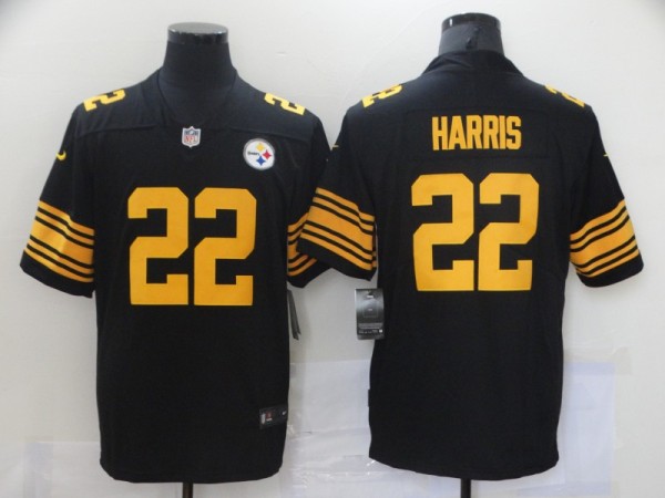 Men's Pittsburgh Steelers #22 Najee Harris Black 2021 Color Rush Limited Jersey