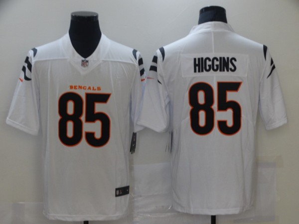 Men's Cincinnati Bengals #85 Tee Higgins 2021 White Vapor Untouchable Limited Jersey