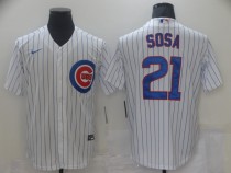 MLB Chicago Cubs #21 Sosa White Game Nike Jersey