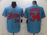 MLB Minnesota Twins #34 Puckett  Blue Game Nike Jersey