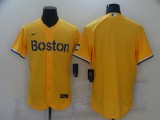 MLB Boston Red Sox Blank Gold 2021 City Connect Flex Base Elite Jersey