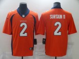 Men's Denver Broncos #2 Patrick Surtain II 2021 NFL Draft Orange Vapor Untouchable Limited Jersey