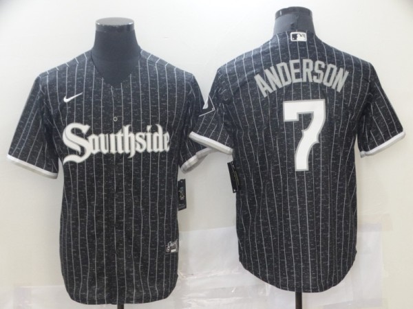 MLB Chicago White Sox #7 Tim Anderson Black 2021 City Jersey