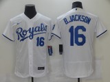 MLB Kansas City Royals #16 B.Jackson White Flex Base Elite Jersey