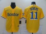 MLB Boston Red Sox #11 Rafael Devers Gold 2021 City Connect Jersey