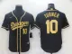 MLB Los Angeles Dodgers #10 Turner Black Gold 2020 World Series Jersey
