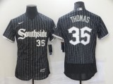 MLB Chicago White Sox #35 Frank Thomas Black 2021 City Connect Flex Base Elite Jersey