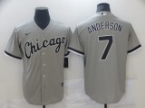 MLB Chicago White Sox #7 Anderson Grey Game Nike Jersey