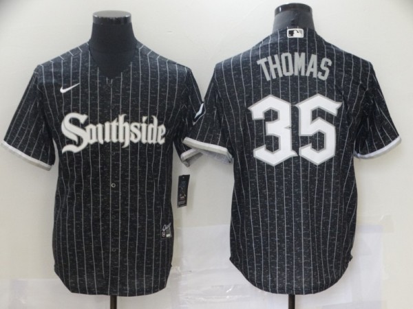 MLB Chicago White Sox #35 Frank Thomas Black 2021 City Jersey