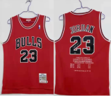 NBA Chicago Bulls #23 Michael Jordan 1995-98 Red Three Champions Jersey