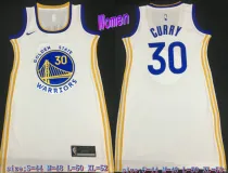 Women NBA Golden State Warriors #30 Curry White Dress Jersey
