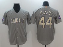 MLB Chicago Cubs #44 Anthony Rizzo Grey Gold Game Jersey