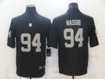 Men's Las Vegas Raiders #94 Nassib Black Vapor Limited Jersey