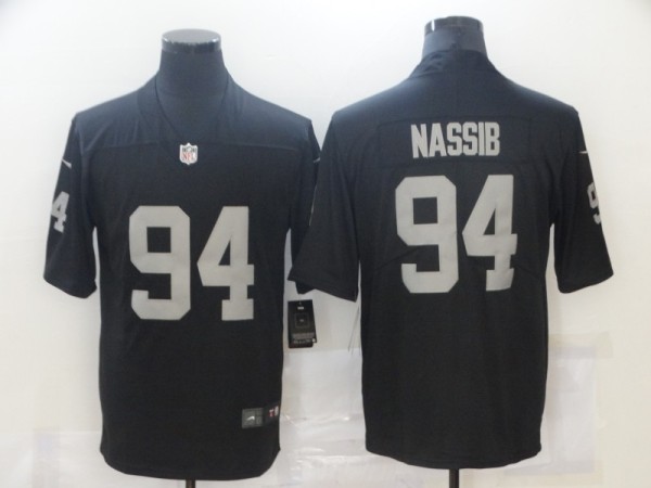 Men's Las Vegas Raiders #94 Nassib Black Vapor Limited Jersey