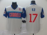MLB Chicago Cubs #17 KB El Mago  Majestic Gray 2019 Little League Classic Game Jersey