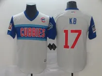 MLB Chicago Cubs #17 KB El Mago  Majestic Gray 2019 Little League Classic Game Jersey