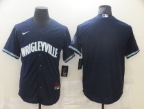 MLB Chicago Cubs Blank 2021 Navy City Connect Game Jersey