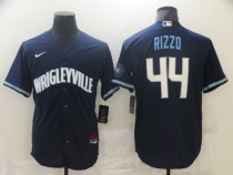 MLB Chicago Cubs #44 Rizzo 2021 Navy City Connect Game Jersey