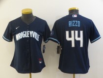 Women MLB Chicago Cubs #44 Rizzo 2021 Navy City Connect Game Jersey