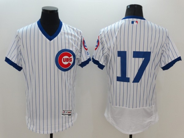 MLB Chicago Cubs #17 Bryant White Flex Base Elite Jersey