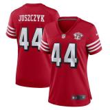 Women San Francisco 49ers #44 Kyle Juszczyk Scarlet 75th Anniversary Alternate Vapor Limited Jersey