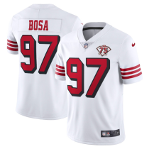 Men's San Francisco 49ers #97 Nick Bosa White 2021 75th Anniversary Vapor Untouchable Limited Jersey