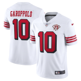 Men's San Francisco 49ers #10 Jimmy Garoppolo White 2021 75th Anniversary Vapor Untouchable Limited Jersey