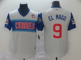 MLB Chicago Cubs Blank #9 Javier Baez El Mago  Majestic Gray 2019 Little League Classic Game Jersey