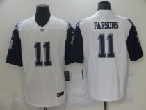 Men's Dallas Cowboys #11 Micah Parsons 2021 NFL Draft White Color Rush Limited Jersey