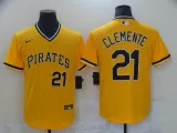 MLB Pittsburgh Pirates #21 Roberto Clemente Yellow Game Nike Jersey