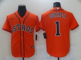 MLB Houston Astros #1 Correa Orange Game Nike Jersey