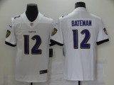 Men's Baltimore Ravens #12 Bateman White Vapor Untouchable Limited Jersey