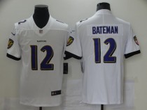 Men's Baltimore Ravens #12 Bateman White Vapor Untouchable Limited Jersey