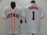 MLB Houston Astros #1 Correa White Game Nike Jersey