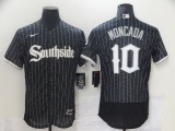 MLB Chicago White Sox #10 Yoan Moncada Black 2021 City Connect Flex Base Elite Jersey