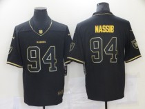 Men's Las Vegas Raiders #94 Nassib Black Golden Edition Limited Jersey