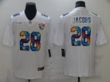 Men's Las Vegas Raiders #28 Josh Jacobs White Crucial Catch Limited Jersey