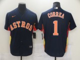 MLB Houston Astros #1 Correa Blue Game Nike Jersey