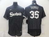 MLB Chicago White Sox #35 Thomas  Black 2021 City Connect Flex Base Elite Jersey