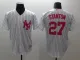 MLB New York Yankees #27 Stanton White Pink Nike Game Jersey