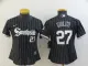 Women MLB Chicago White Sox #27 Giolito Black 2021 City Jersey