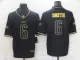 Men's Philadelphia Eagles #6 Smith Black Golden Edition Limited Jersey