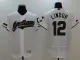 MLB Cleveland Indians #12 Francisco Lindor White Flex Base Elite Jersey