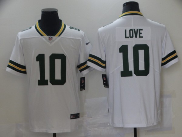 Men's Green Bay Packers #10 Love White 2021 NFL Draft  Vapor Untouchable Limited Jersey