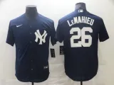 MLB New York Yankees #26 LeMahieu Blue Nike Game Jersey